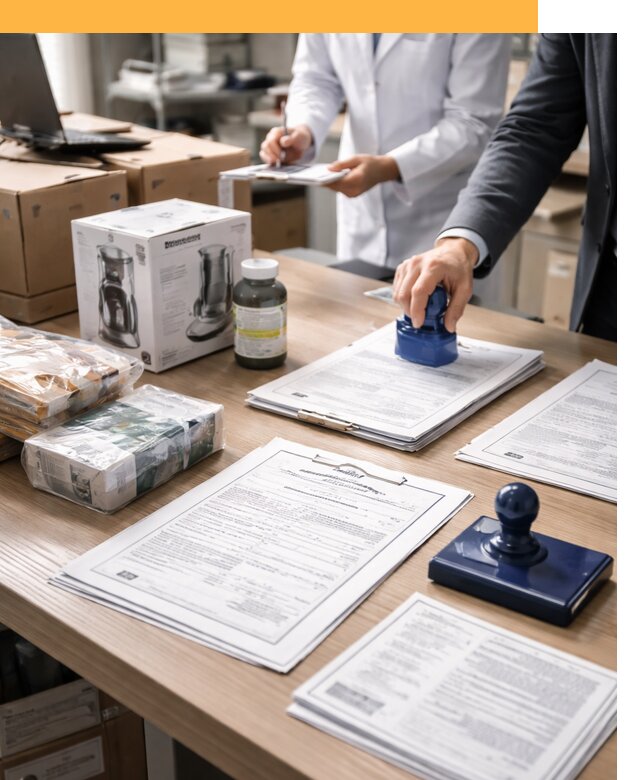 Сертификация импортных товаров от 12742 с таможенным сопровождением